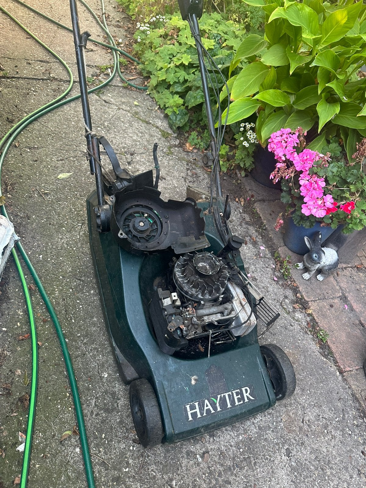 Hayter wals grasmaaier opknapper met honda motor, Cirkelmaaier, Gebruikt, Ophalen of Verzenden, 40 t/m 49 cm