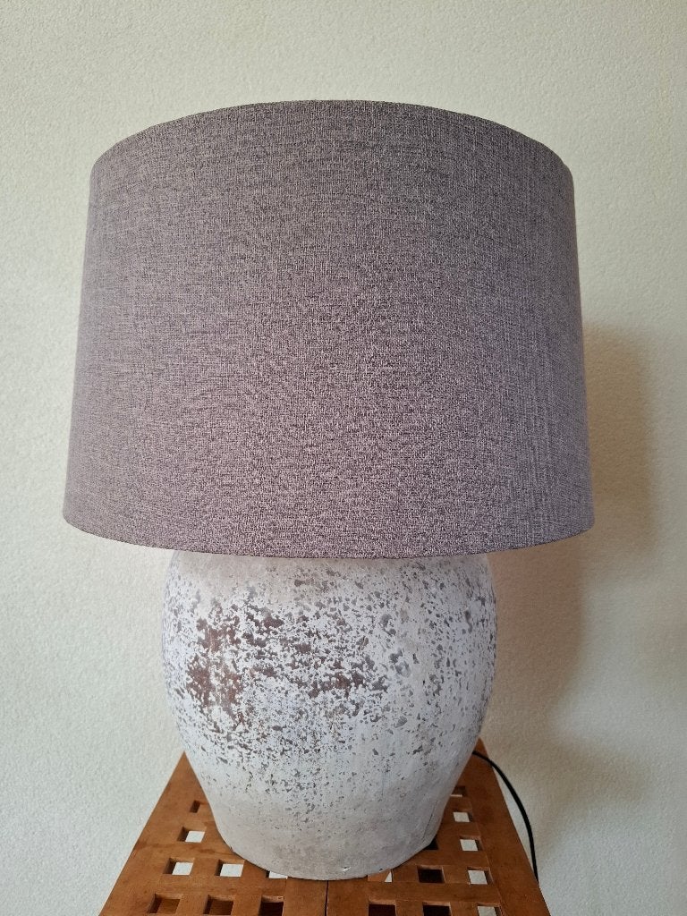 Kruiklamp taupe, Huis en Inrichting, Lampen | Tafellampen, Ophalen, Zo goed als nieuw