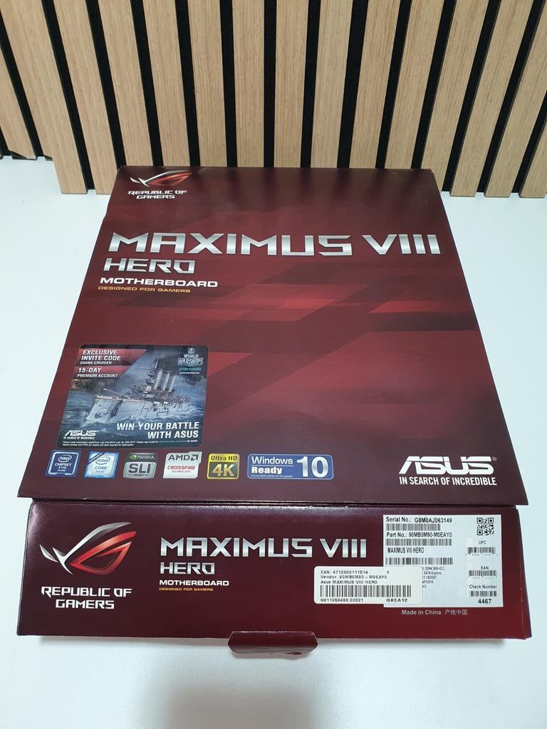 Asus Maximus VIII Hero Moederbord Socket 1151 - ATX - DDR4, Computers en Software, Moederborden, DDR4, Ophalen of Verzenden, Zo goed als nieuw