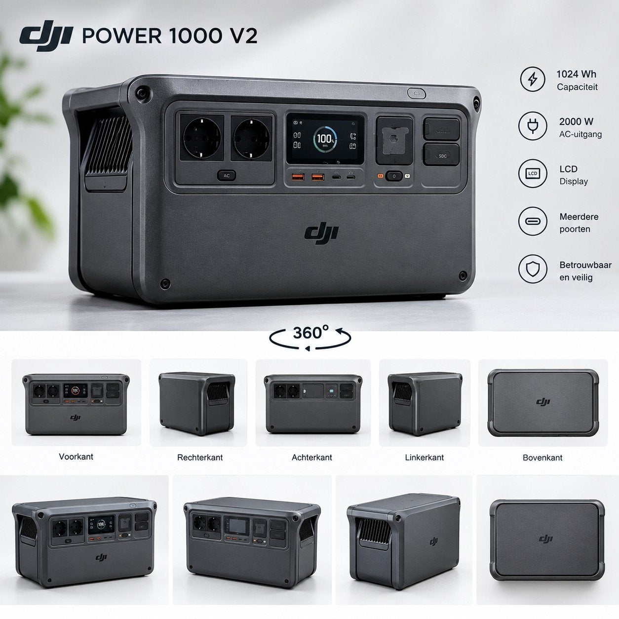 dji power v2, Audio, Tv en Foto, Nieuw, Overige merken, Accu, Geschikt voor twee batterijen