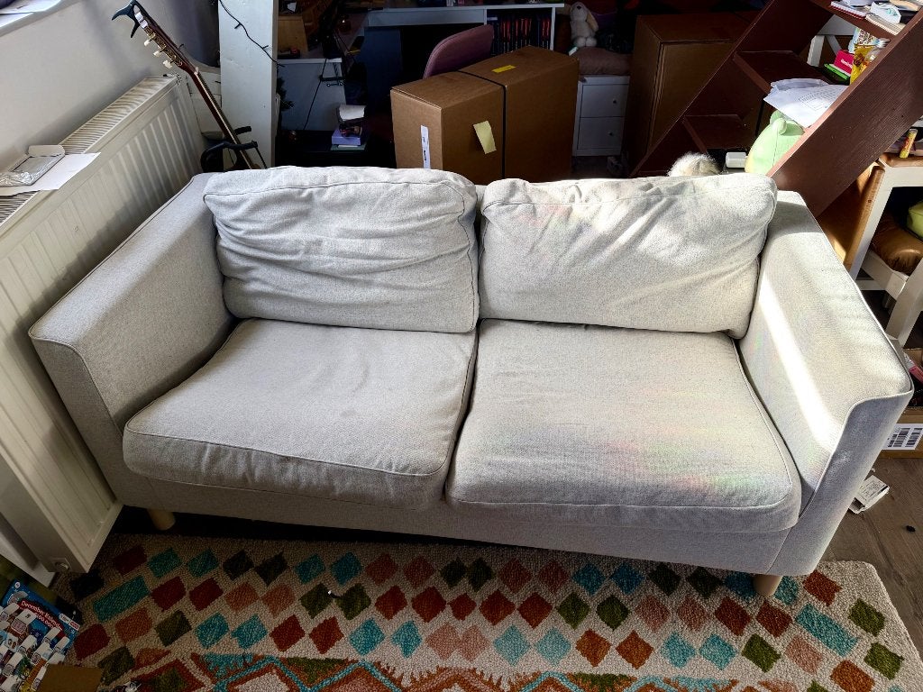 Ikea Pärup bank beige, Ophalen, Gebruikt, Minder dan 75 cm, 150 tot 200 cm