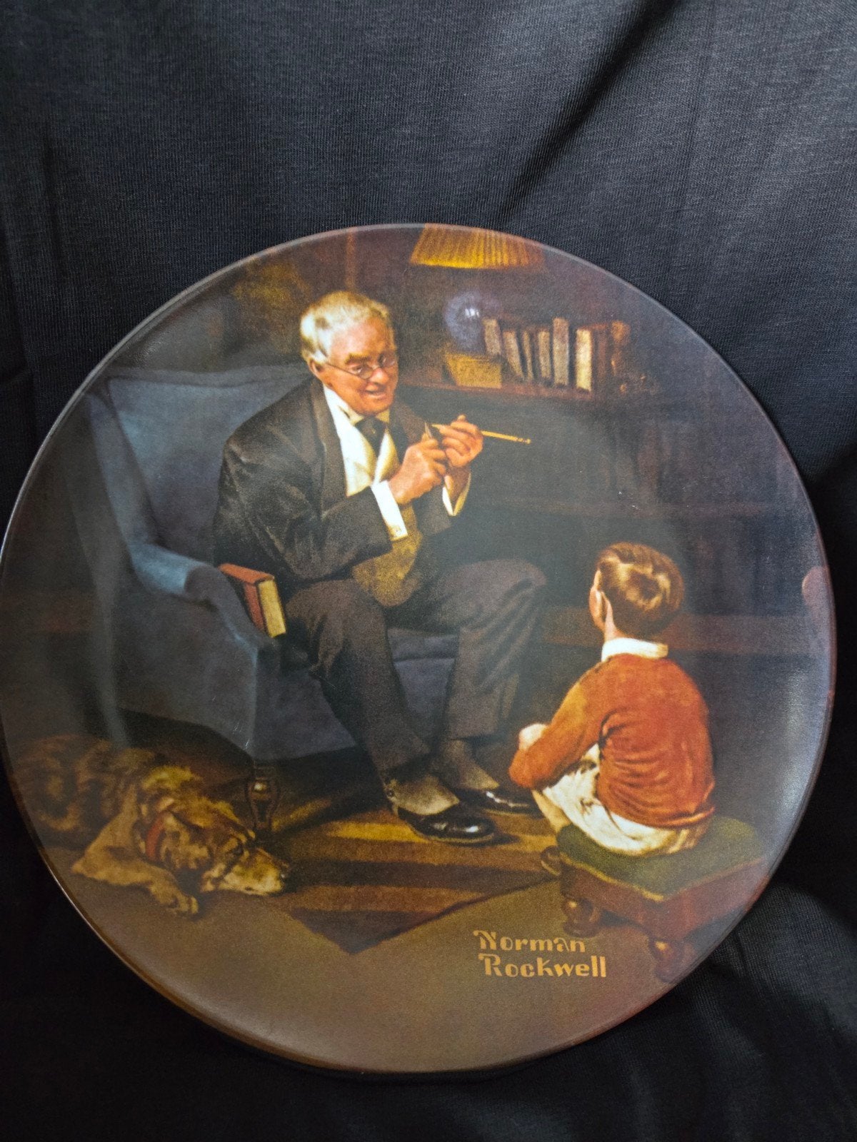 Norman Rockwell Knowles Decoratiebord "The Tycoon", Verzenden