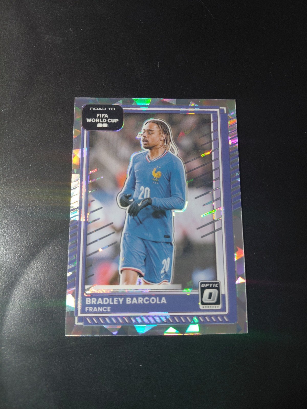 Bradley barcola (optic/cracked ice) panini donruss, Ophalen of Verzenden, Nieuw, Buitenlandse clubs, Poster, Plaatje of Sticker