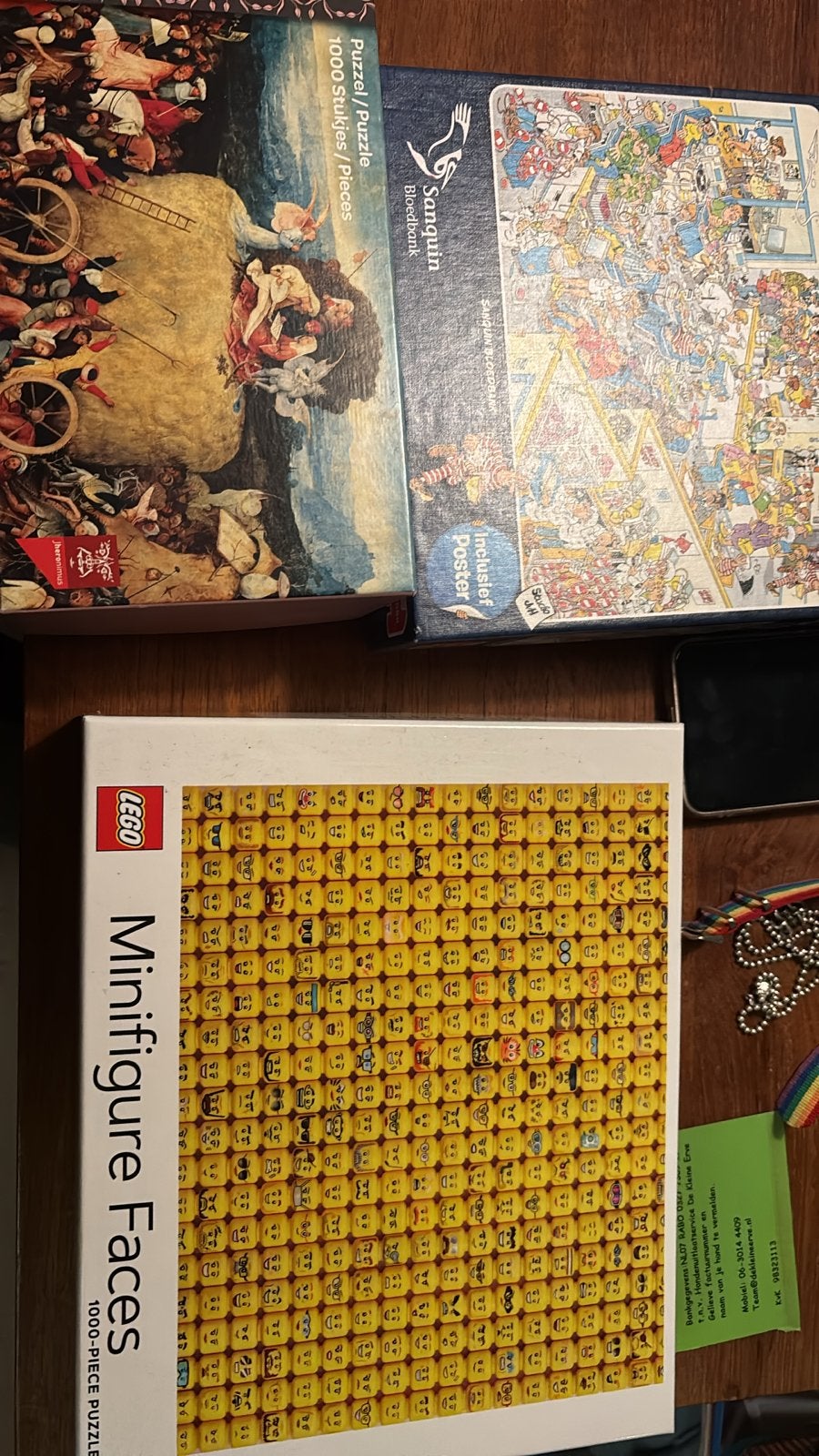 Diverse Puzzels: Lego, Jan van Haasteren, Bruegel, Ophalen of Verzenden, 500 t/m 1500 stukjes, Gebruikt, Legpuzzel