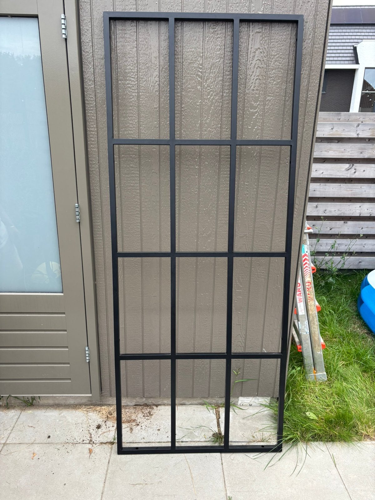 Roomdivider aluminium zwart 220 x 90, Ophalen, Gebruikt