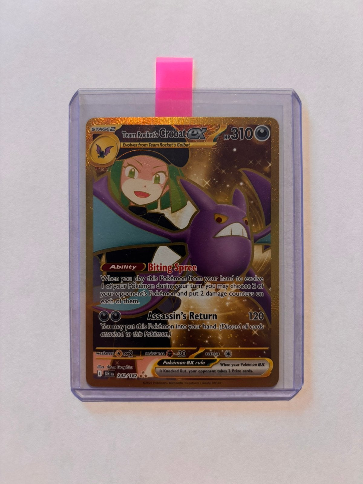 Team Rocket’s Crobat EX 242/182 DRI, Ophalen of Verzenden, Zo goed als nieuw