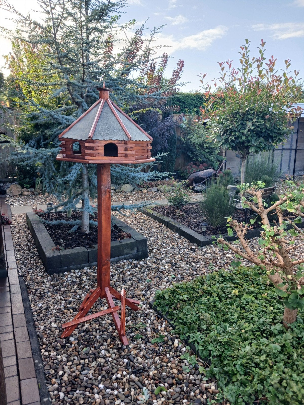 Nieuw vogelhuis op paal - 180cm hoog, 70cm breed, Tuin en Terras, Ophalen of Verzenden, Nieuw