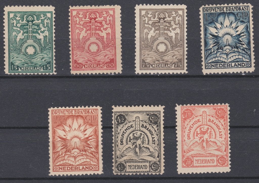 Klassiek, Brandkastzegels cpl set postfris, Ophalen of Verzenden, T/m 1940, Postfris