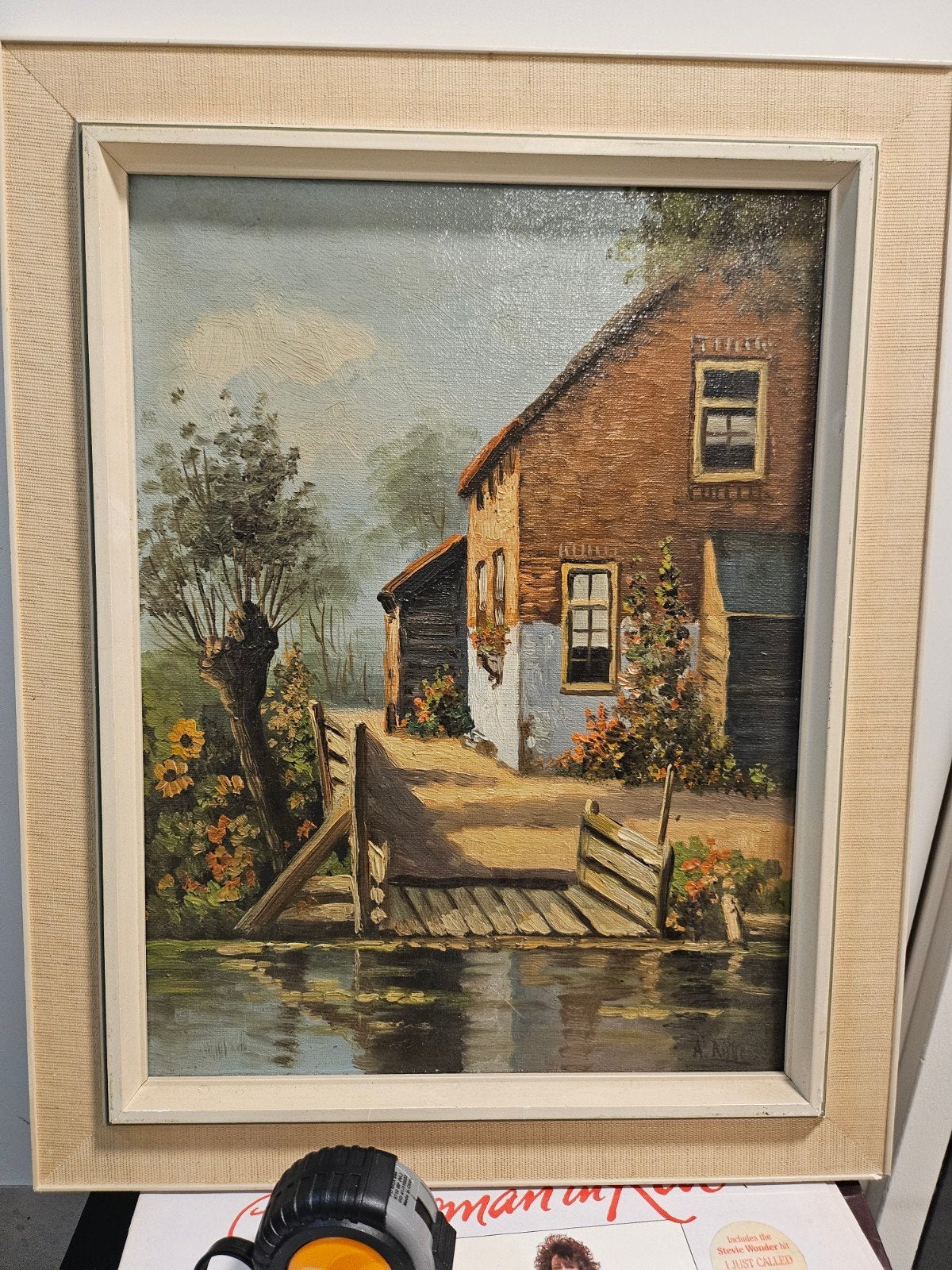 Schilderij begin 20ste eeuw - Hollands landschap, Antiek en Kunst, Kunst | Schilderijen | Klassiek, Doek, Realistisch, Origineel werk