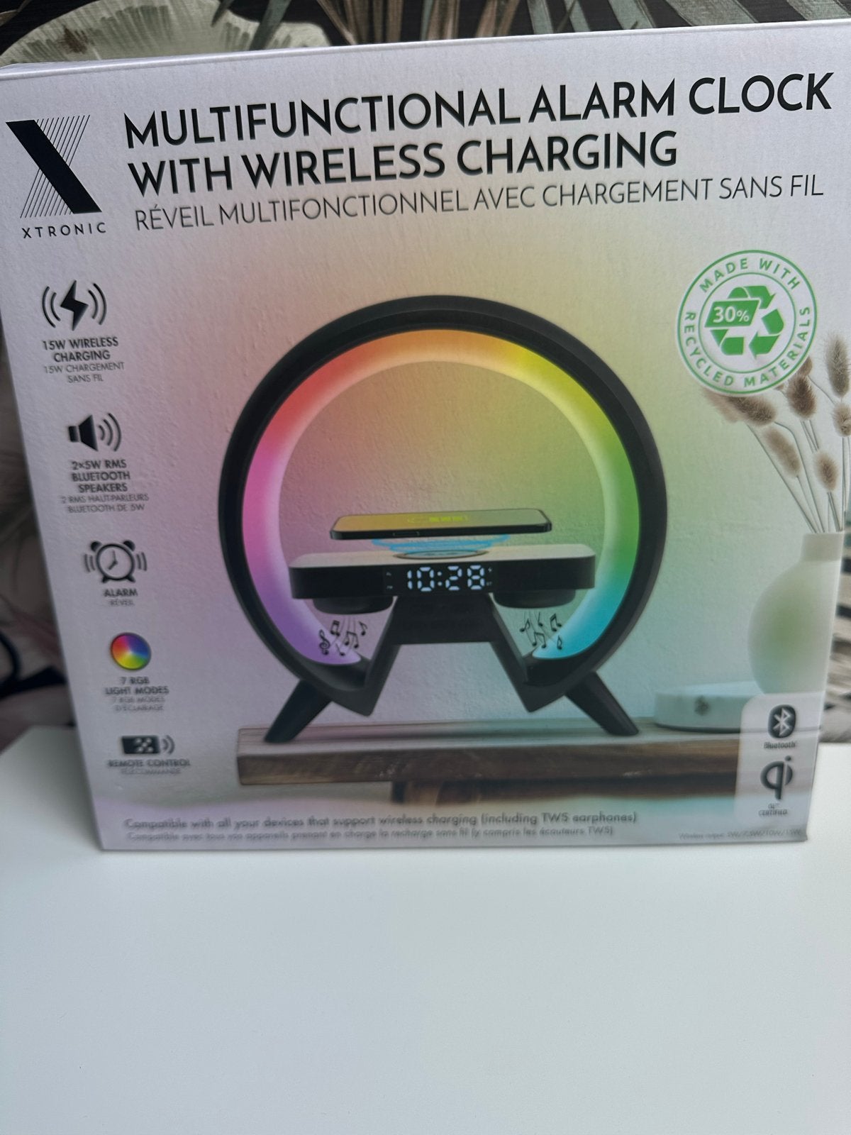 Multifunctionele Wekker met Draadloos Opladen en Bluetooth, Ophalen, Met verlichting, Nieuw, Digitaal