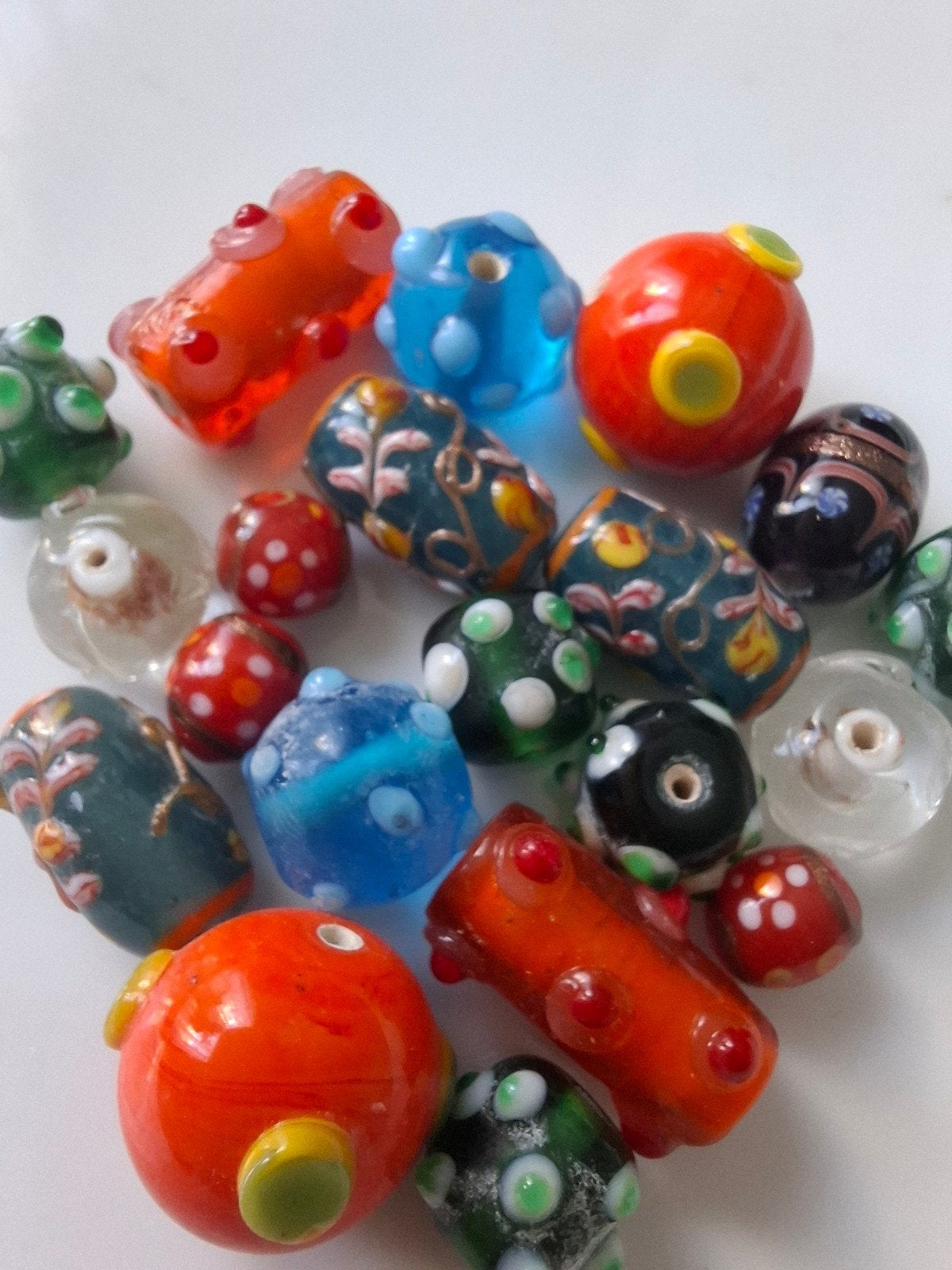 20 stuks lampwork glaskralen mix kralen partij, Kraal, -, -, Nieuw