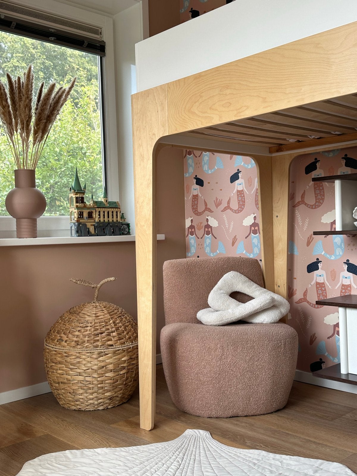 Oeuf NYC Perch hoogslaper / Junior Loft Bed – berken/wit, Ophalen, Eenpersoons, Zo goed als nieuw, 200 cm
