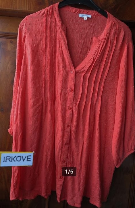 PAPRIKA * TUNIEK ORANJE NIEUW * Maat ? * (Geen S Groter ), Verzenden, Maat 46/48 (XL) of groter, Nieuw, Oranje