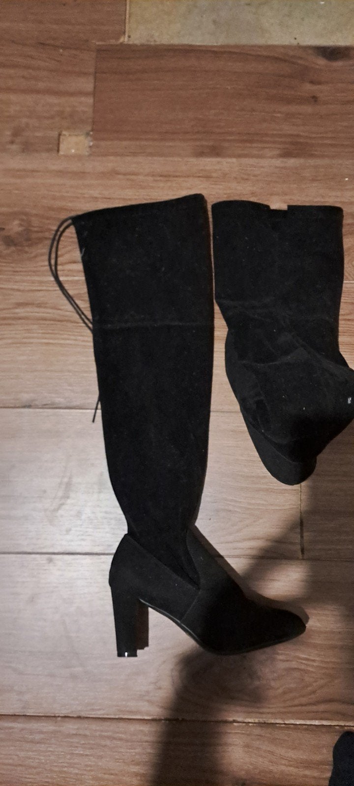 Zwarte Overknee Laarzen met Blokhak, Kleding | Dames, Zwart, Nieuw, Ophalen of Verzenden, Schoenen met hoge hakken