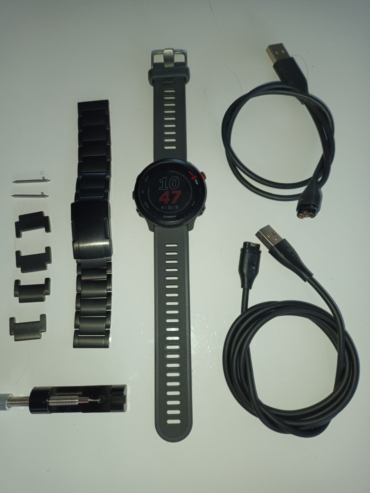 Garmin Forerunner 55 + Extra's, Zwart, Garmin forerunner, Ophalen of Verzenden, Zo goed als nieuw