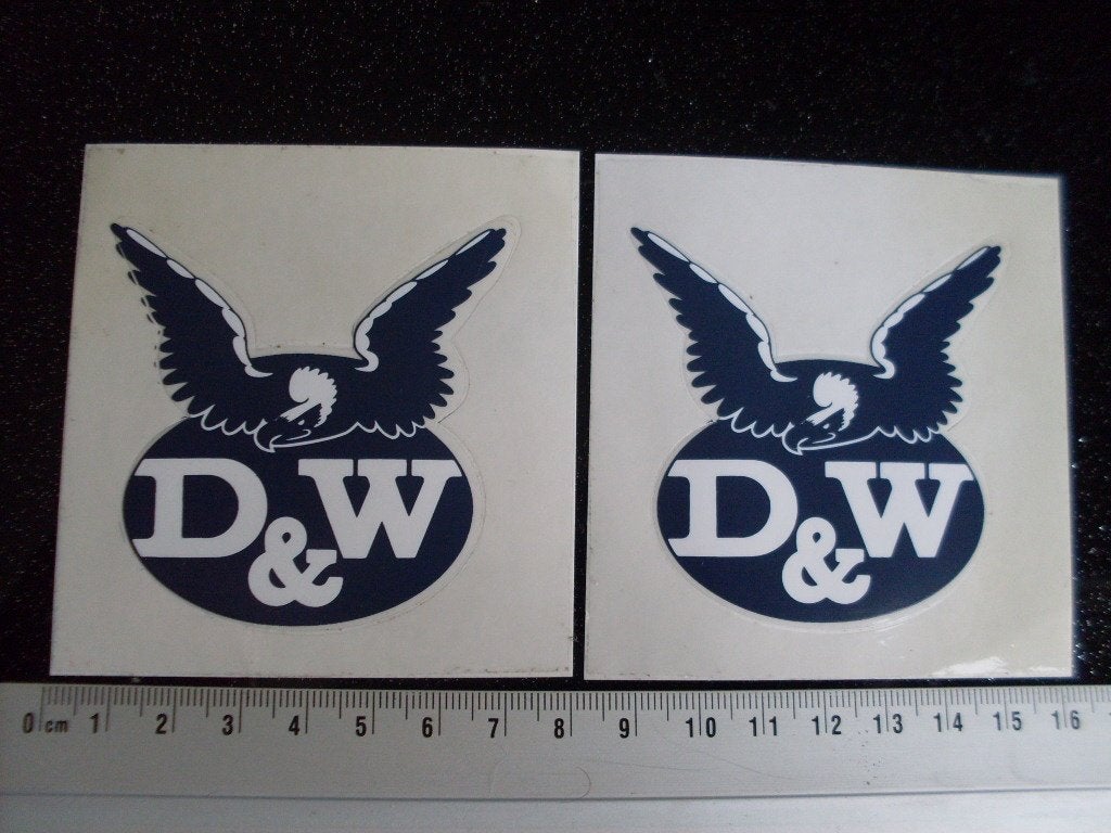 2x ruit sticker D&W logo gier, Verzenden, Zo goed als nieuw, Merk
