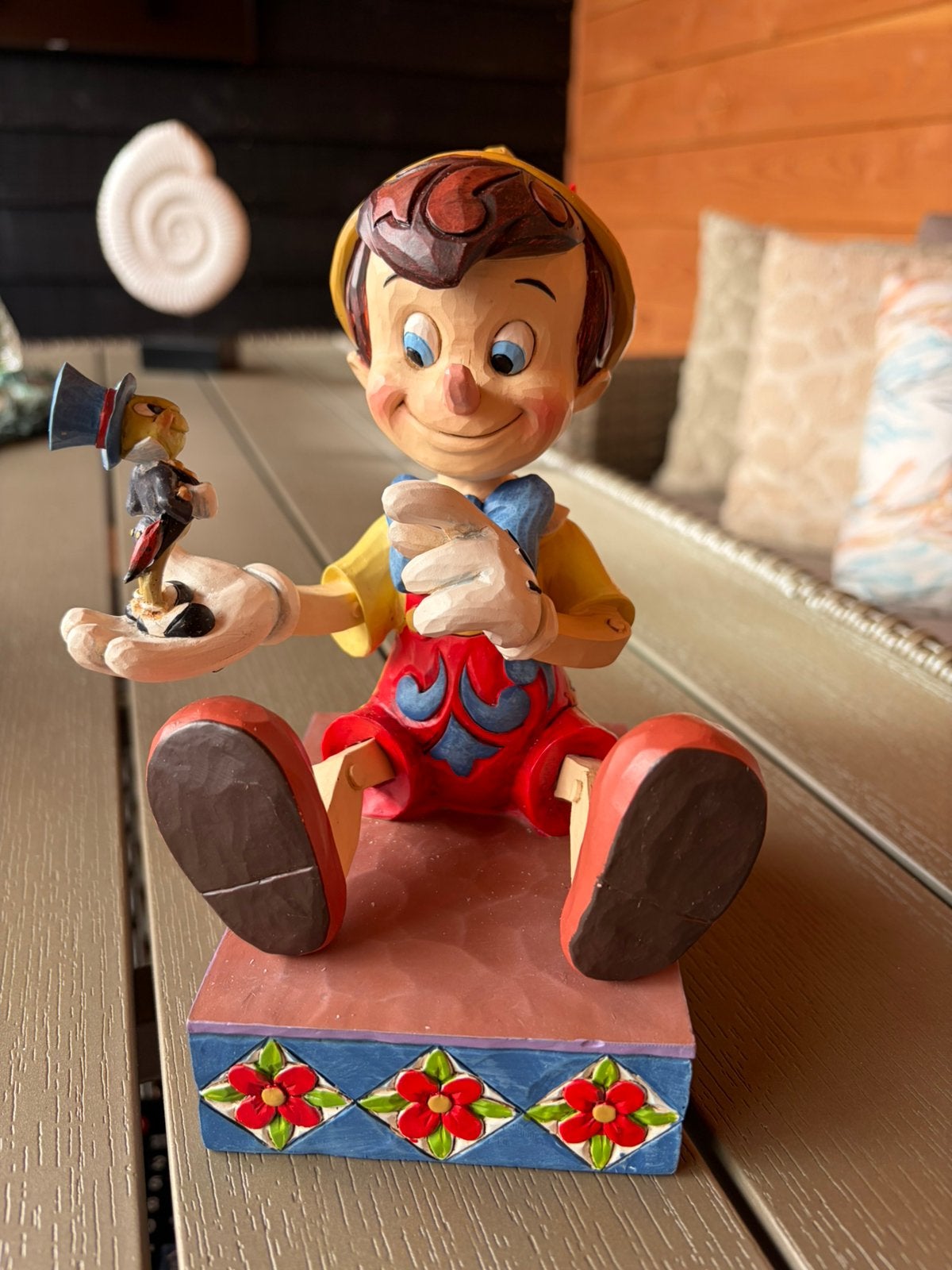 Te koop mooi beeld pinokkio, Ophalen of Verzenden, Overige figuren, Zo goed als nieuw, Beeldje of Figuurtje