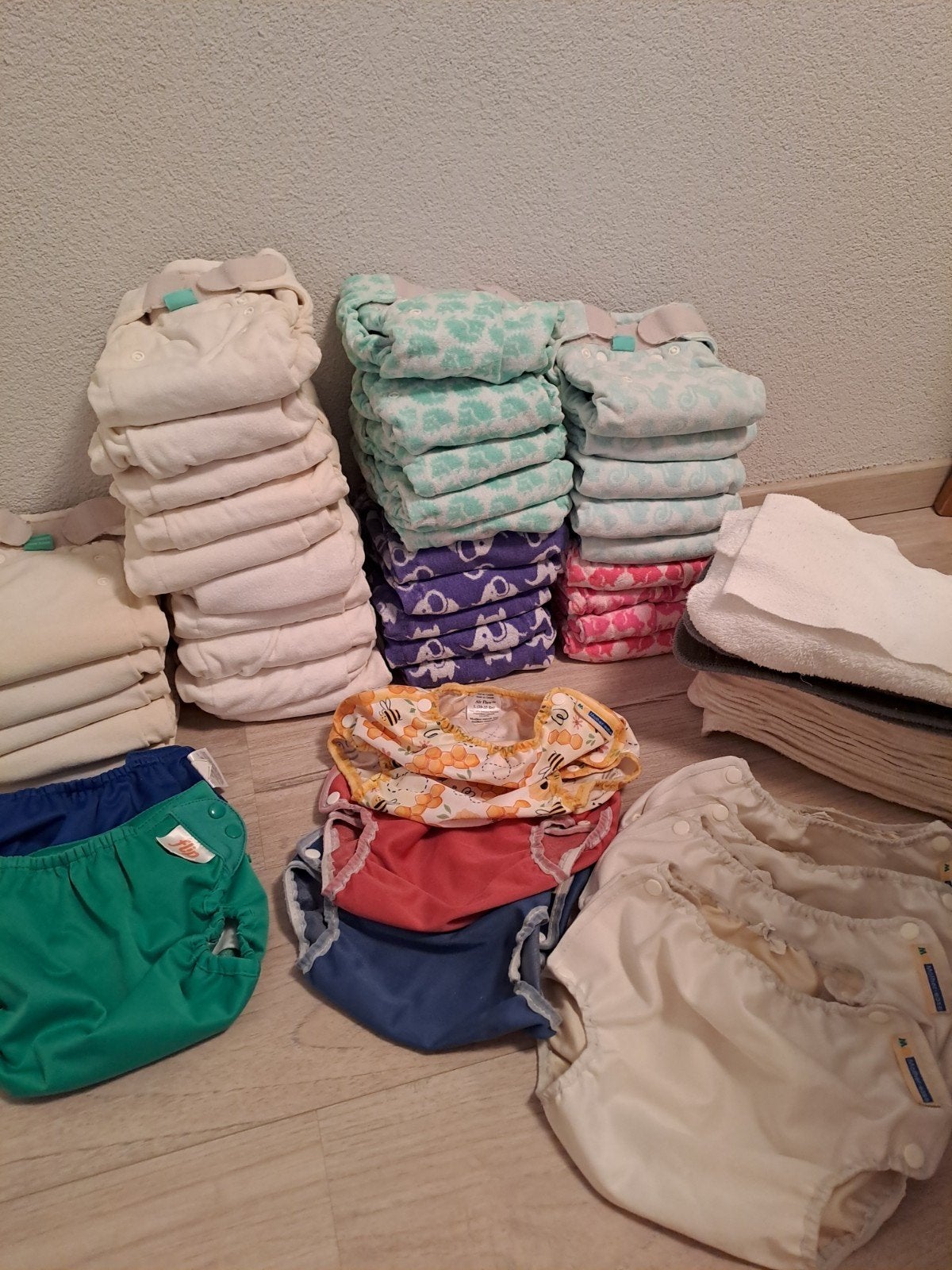Grote set wasbare luiers (TotsBots maat 2), Ophalen of Verzenden, Gebruikt