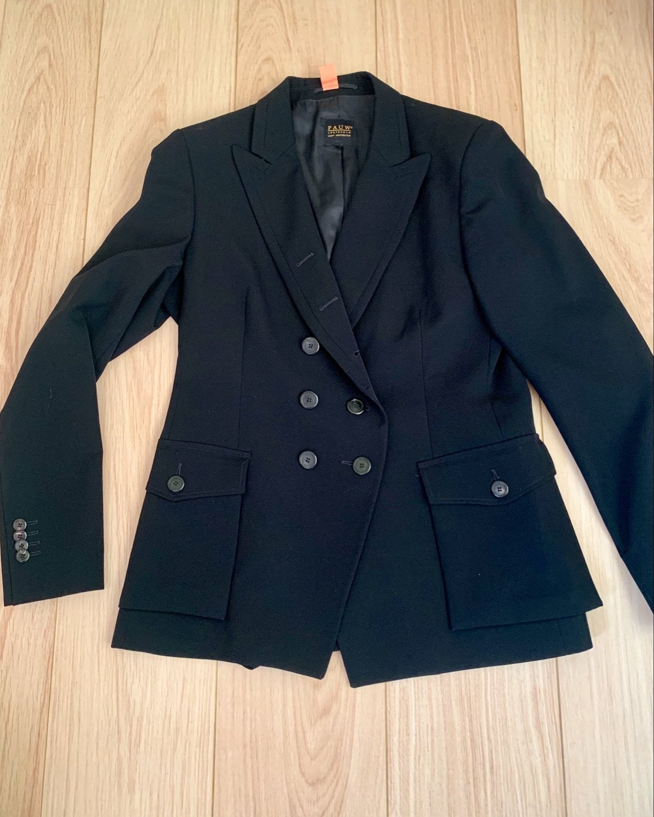 Pauw Double Breasted Blazer Zwart 36 S mt 1, Zwart, Ophalen of Verzenden, Zo goed als nieuw, Jasje