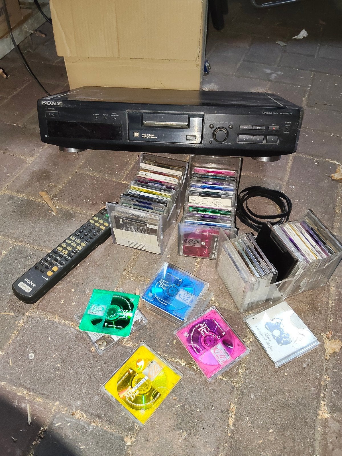 Sony Minidisc-recorder met afstandsbediening en discs, Audio, Tv en Foto, Walkmans, Discmans en Minidiscspelers, Verzenden, Minidisc-recorder