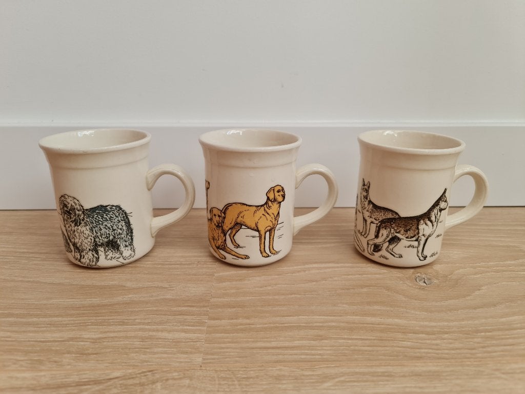 Biltons Honden Mokken - Vintage, Gebruikt, Ophalen of Verzenden, Overige stijlen, Kop(pen) en/of Schotel(s)