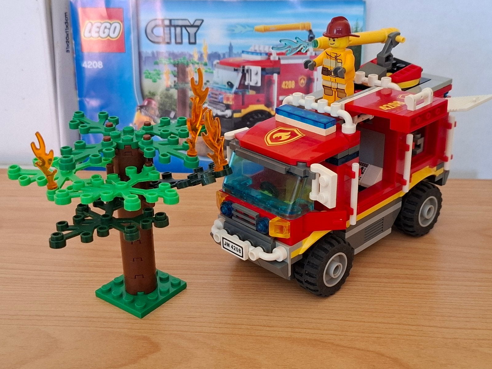 Lego City 4208 Brandweerwagen met brandweerman, Lego, Ophalen of Verzenden, Complete set, Inclusief instructies