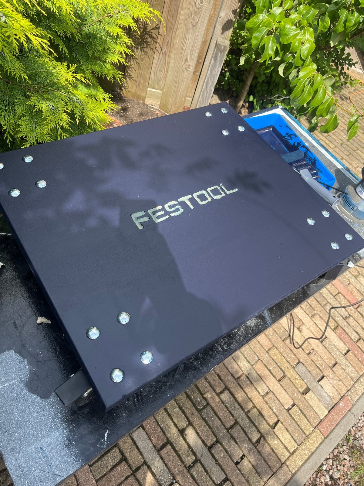 Zelfgemaakte Festool hondje / dolly met zwenkwielen, Ophalen, Zo goed als nieuw