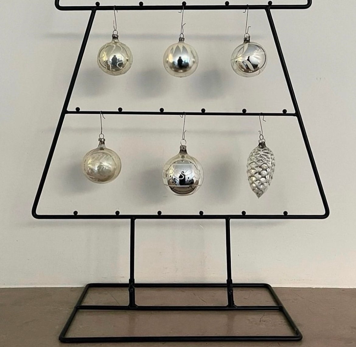 6x kerstornament kersthanger zilver gesuikerd vintage glas, Ophalen
