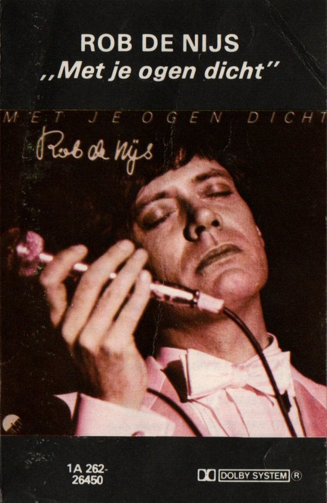Cassettebandje Rob de Nijs – Met Je Ogen Dicht, Cd's en Dvd's, Ophalen of Verzenden, Gebruikt, Nederlandstalig, 1 bandje