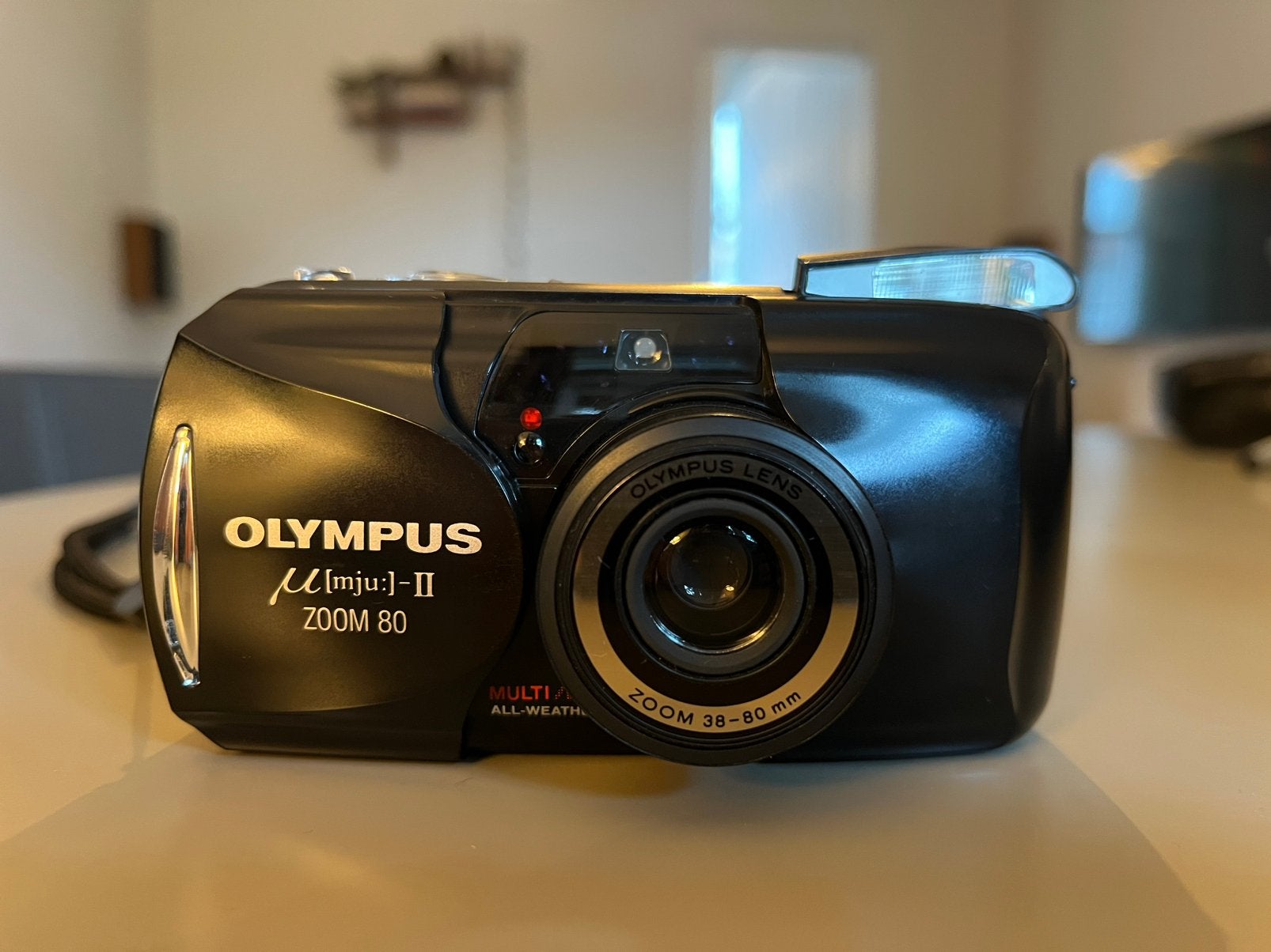 Analoge camera Olympus mju-II zoom 80, Audio, Tv en Foto, Fotocamera's Analoog, Ophalen, Zo goed als nieuw, Compact, Olympus