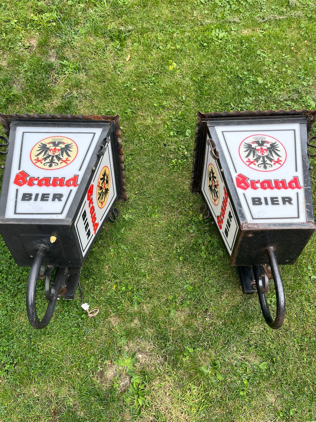 Set van 2 Brand Bier lichtbakken / gevelreclame, Ophalen of Verzenden