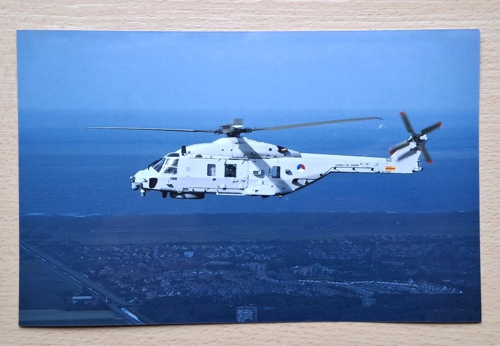 Foto marine helikopter NH90, Verzenden, Nieuw, Kaart, Foto of Prent