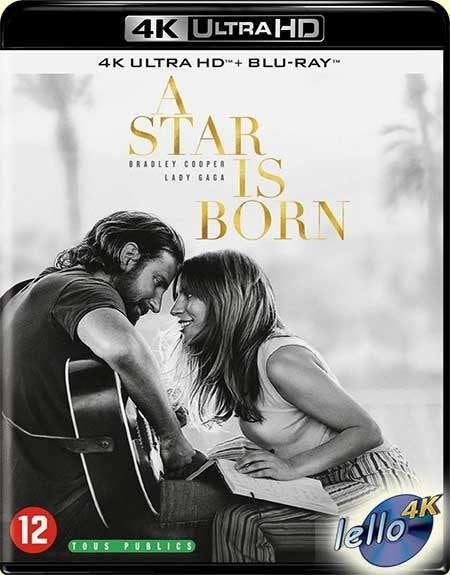 Blu-ray 4K: A Star is Born (2018 Lady Gaga, Bradley Cooper)N, Ophalen of Verzenden, Nieuw in verpakking, 4K Ultra HD Blu-ray, Drama