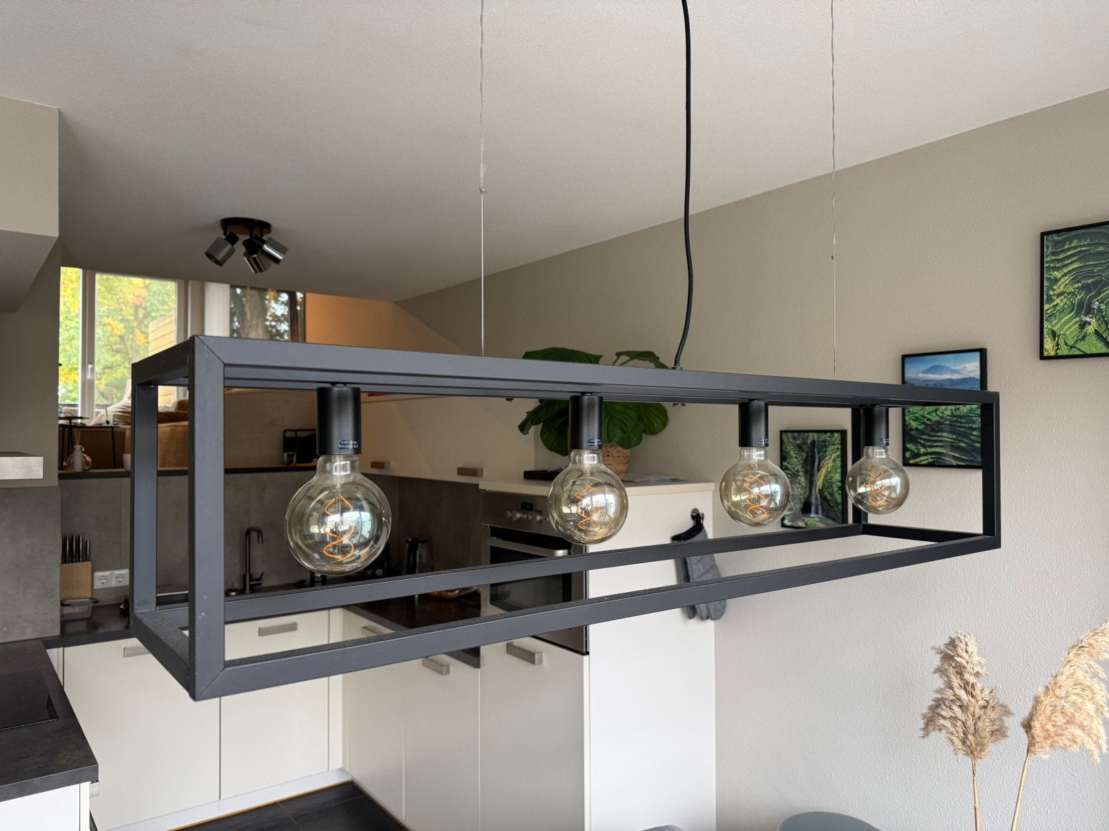 Eetkamer hanglamp, Ophalen, Gebruikt, Metaal