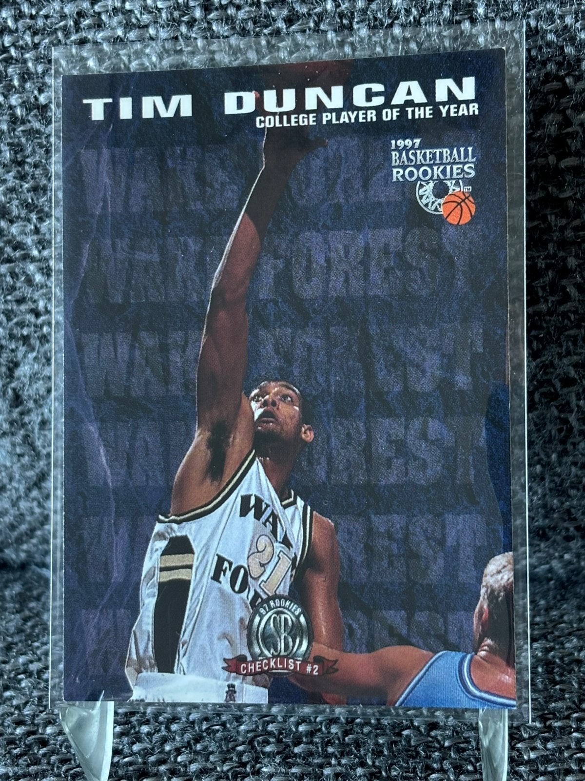 Tim Duncan rc rookie basketball card San Antonio Spurs, Ophalen of Verzenden, Zo goed als nieuw, Plaatje