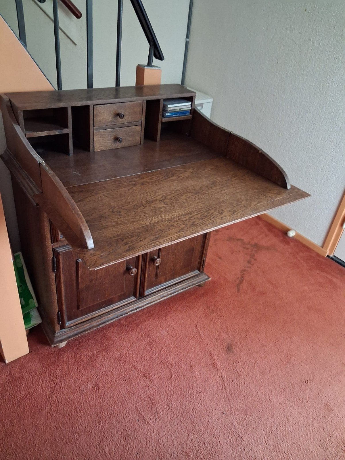 Antiek houten secretaire / bureau, Ophalen