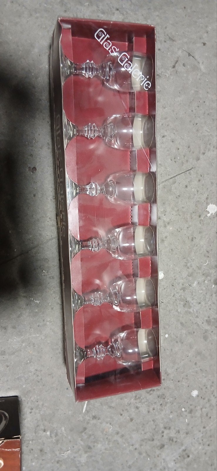 Set van 6 Glas-Galerie likeurglazen in originele doos, Ophalen