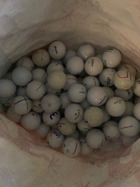 100 stuks witte golfballen, Ophalen, Gebruikt, Bal(len)