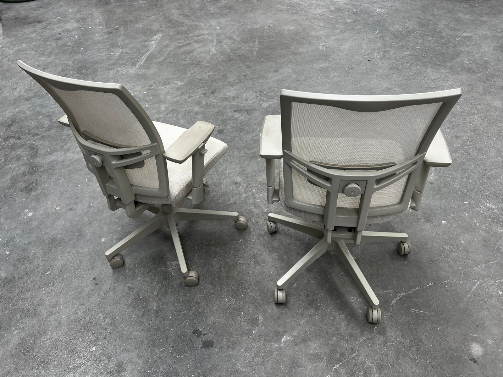 Lensvelt Boring Bureaustoelen - Set van 2, Ophalen of Verzenden, Gebruikt, Grijs, Bureaustoel