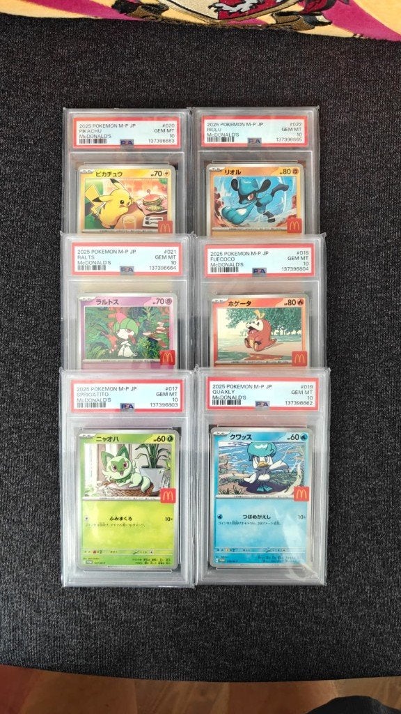 Set van 6 McDonald's Pokémon kaarten (PSA 10), Ophalen of Verzenden, Nieuw, Meerdere kaarten