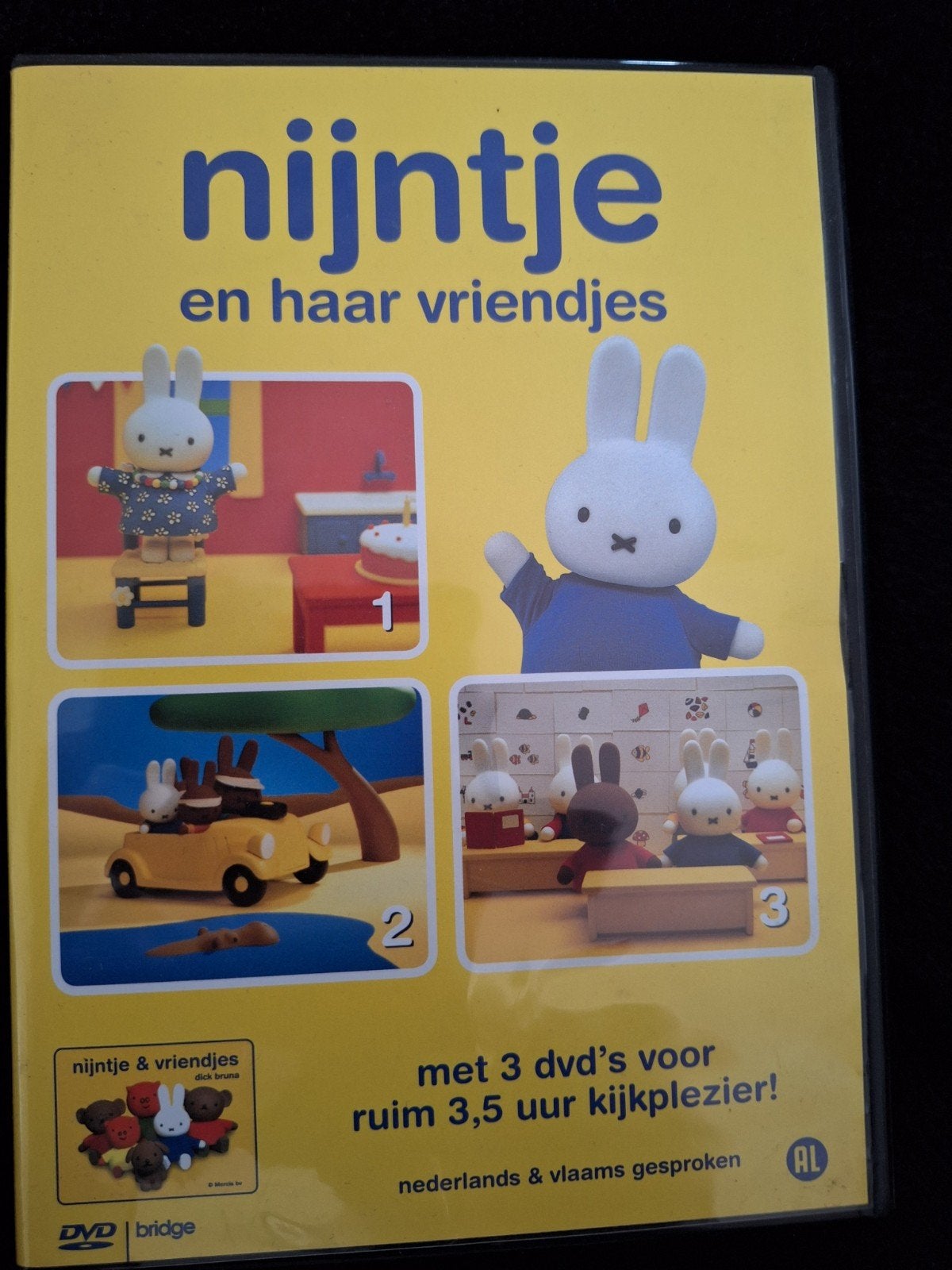 Nijntje en haar 3 vriendjes dvd's, Europees, Alle leeftijden, Zo goed als nieuw, Ophalen of Verzenden