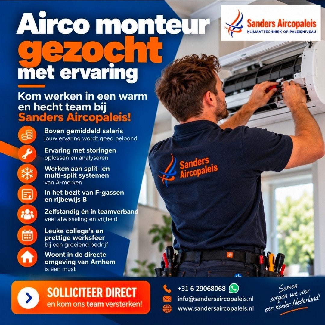 ️ Ervaren aircomonteur  – regio Arnhem!, Boeken, Ophalen of Verzenden
