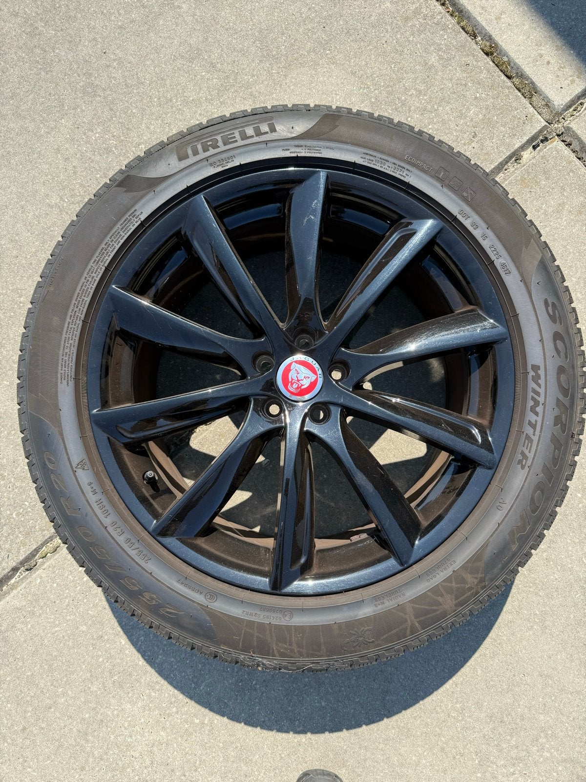 Jaguar 20 inch velgen met Pirelli Scorpion Winterbanden, Ophalen, Gebruikt, 255 mm, Banden en Velgen