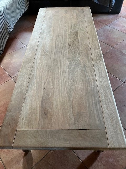 Riviera maison salon tafel. met wieltjes, Huis en Inrichting, Tafels | Salontafels, Ophalen, Gebruikt, 50 tot 100 cm, 150 tot 200 cm
