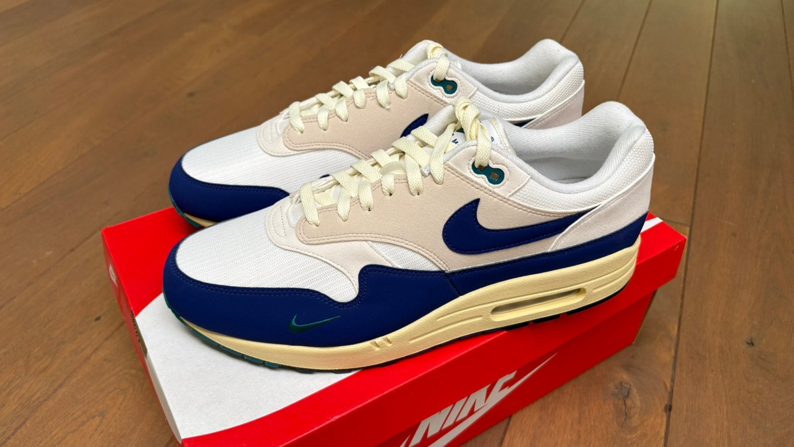 Nike Air Max 1 Athletic Department | Blue | EU 47,5 US 13, Overige kleuren, Nieuw, Ophalen of Verzenden, Sneakers of Gympen