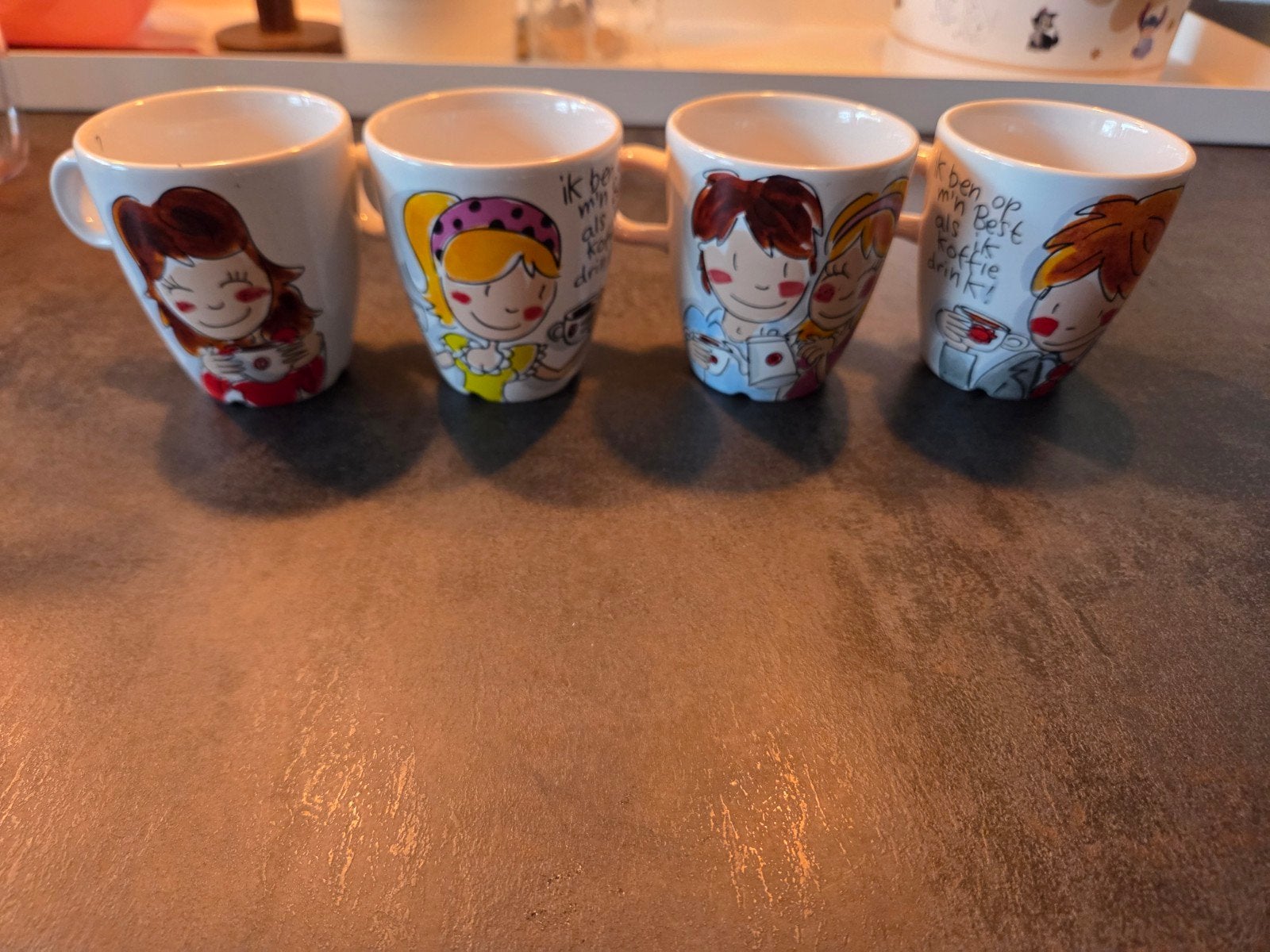 Blond Amsterdam x Douwe Egberts Espressomokken (4 stuks), Keramiek, Zo goed als nieuw, Blond Amsterdam, Mok