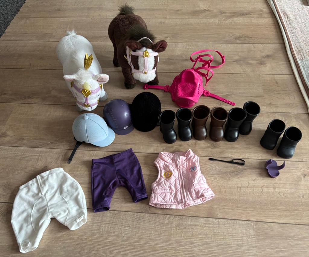 Baby Born paardrijset met accessoires, Kinderen en Baby's, Speelgoed | Poppen, Ophalen, Gebruikt, Overige typen