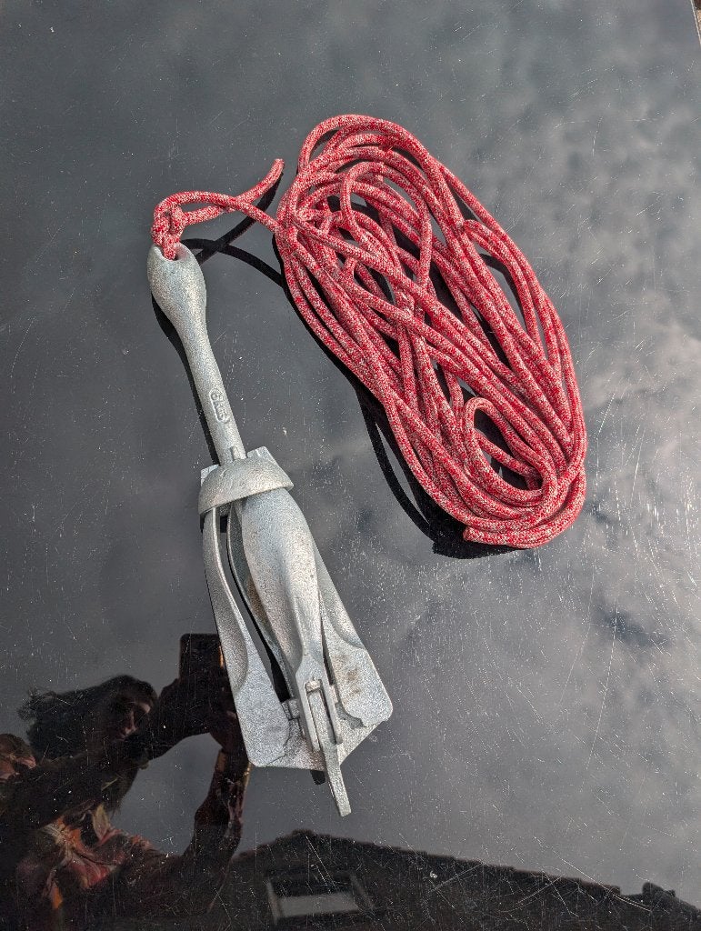 6 kg parapluanker met ankerlijn – slechts 1x gebruikt, Ophalen, Zo goed als nieuw, Overige typen