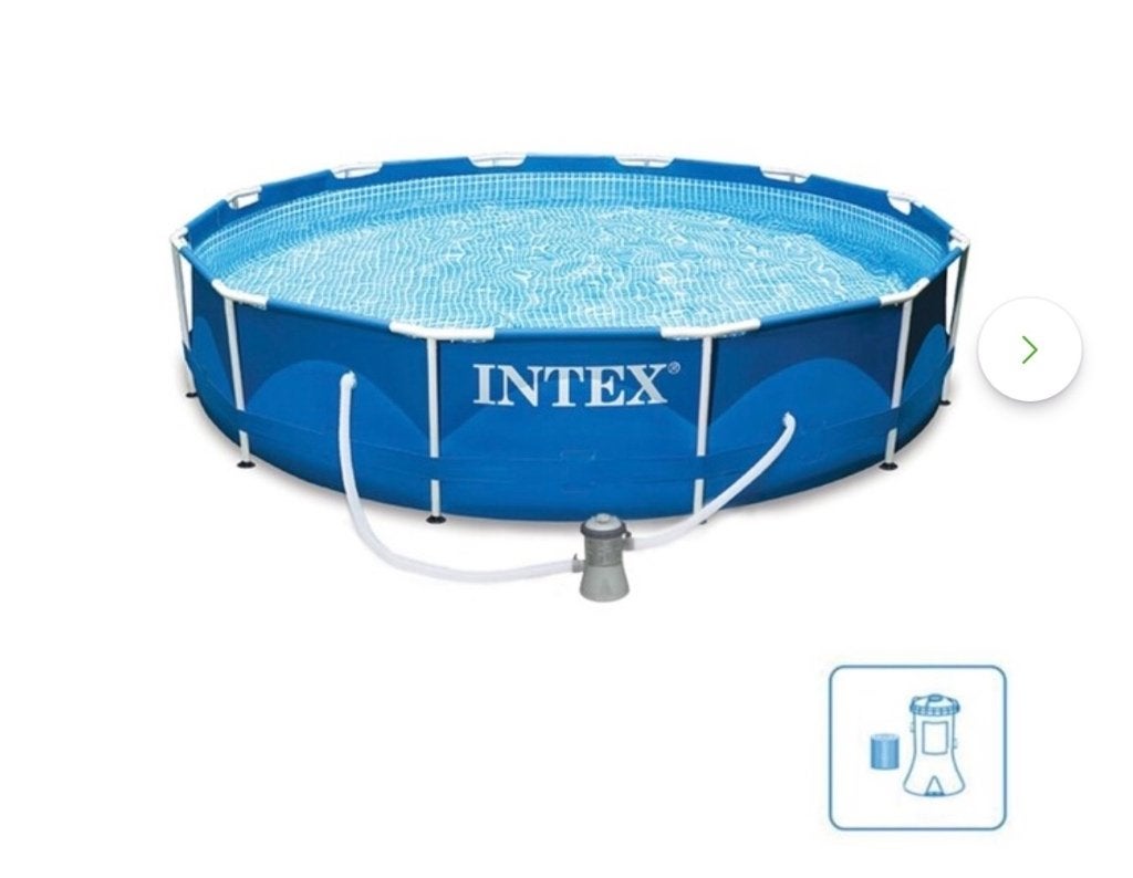 Intex zwembad, Tuin en Terras, Ophalen, Rond, Zo goed als nieuw, Opzetzwembad