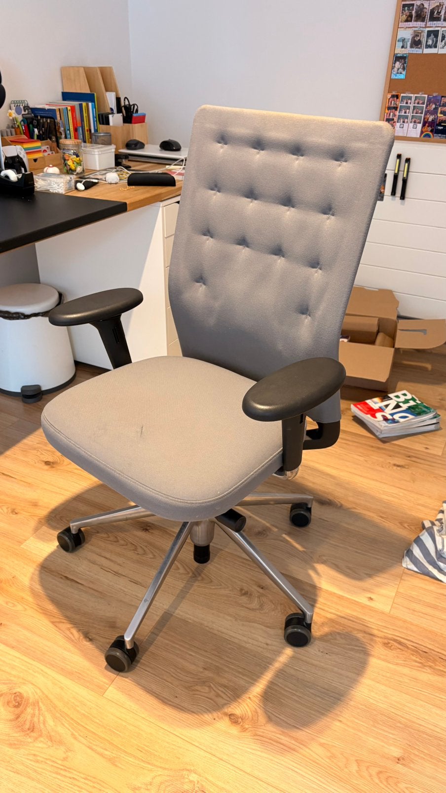 Vitra bureaustoel, Huis en Inrichting, Ophalen, Zo goed als nieuw, Grijs